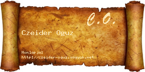 Czeider Oguz névjegykártya